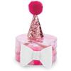 Mud Pie Baby Girls’ Hot Pink Party Hat and Bow Set, One Size