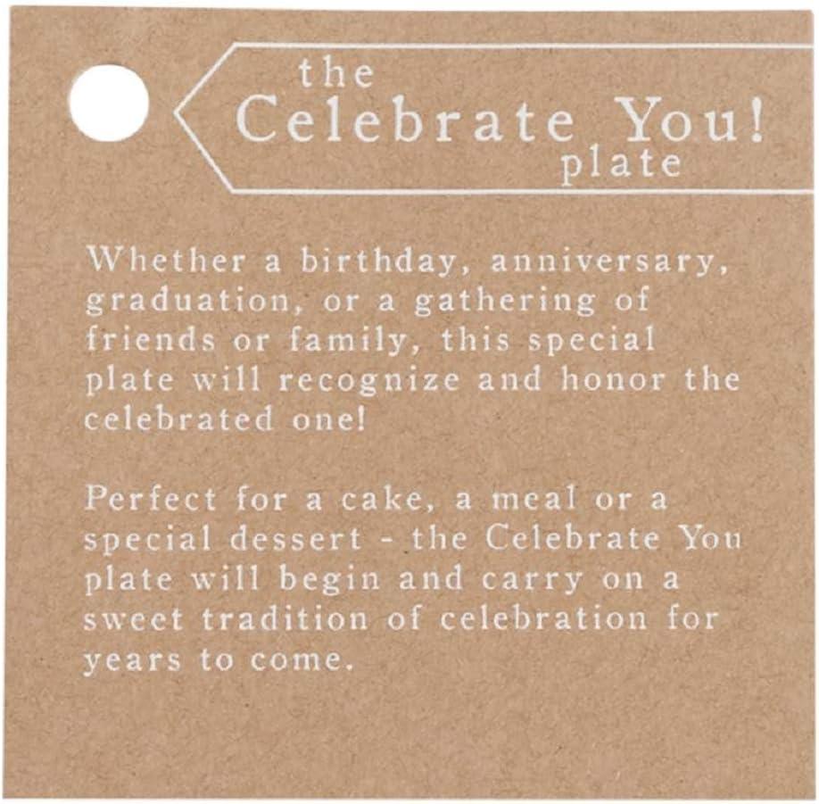 imageMud Pie Celebrate You Dinner Plate White 11 12quot dia