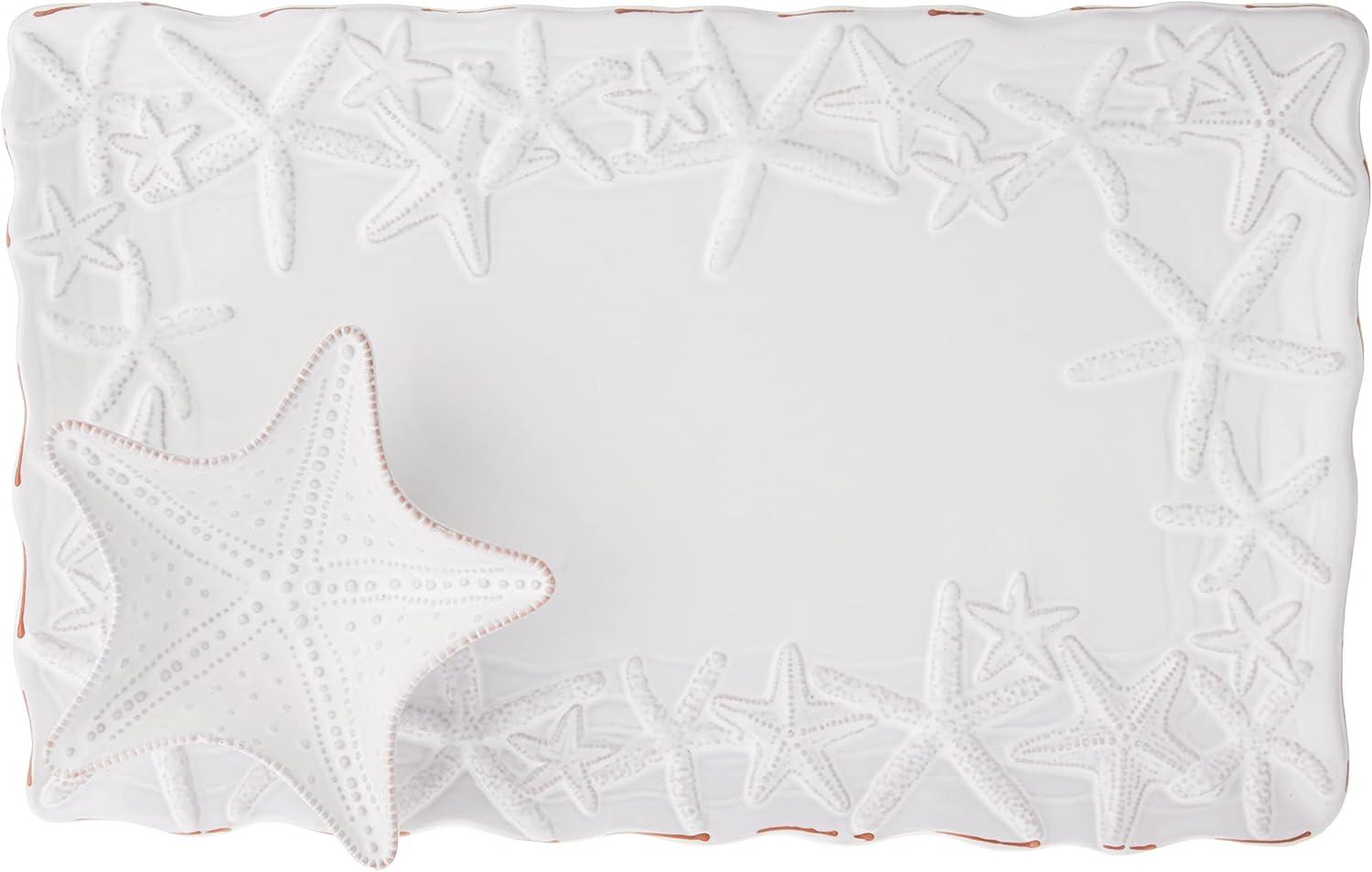 imageMud Pie Chip and Dip Starfish Platter White MediumStarfish