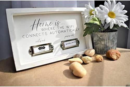 imageMud Pie Home WiFi Plaque 8quot x 5quot White