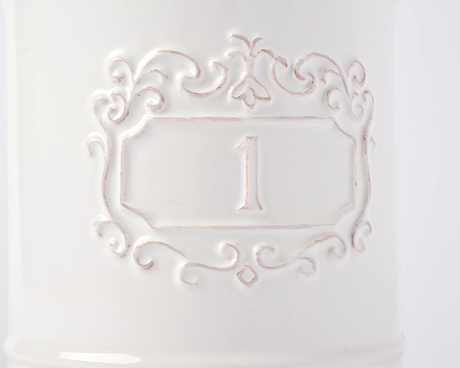 imageMud Pie Kitchen Canister Set of 3 WhiteWhite