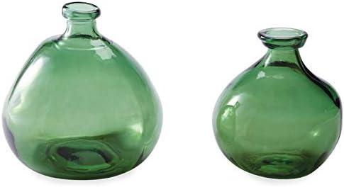 imageMud Pie Recycled Green Spanish Rounded Small Glass Vase 75quot x 65quot Dia
