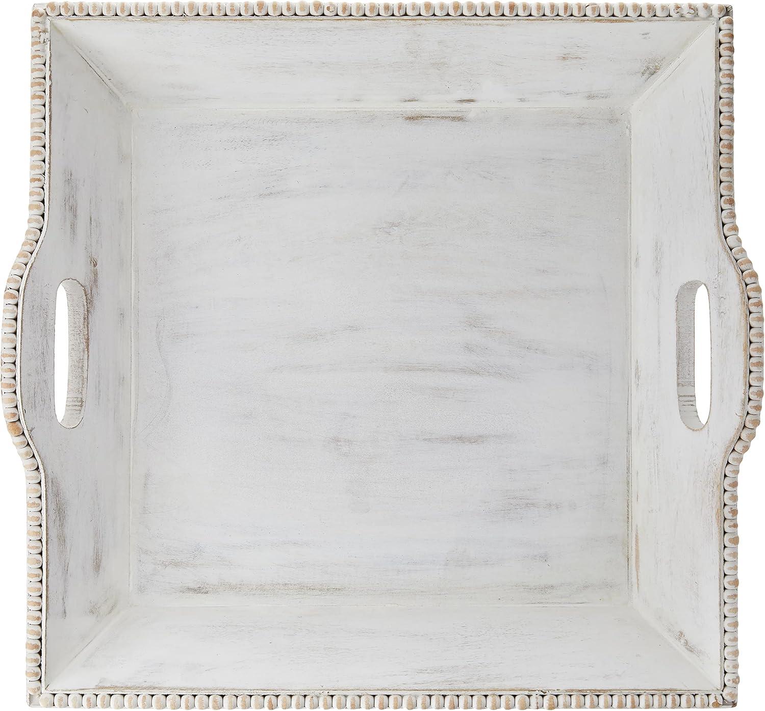 imageWhite Washed Beaded Tray