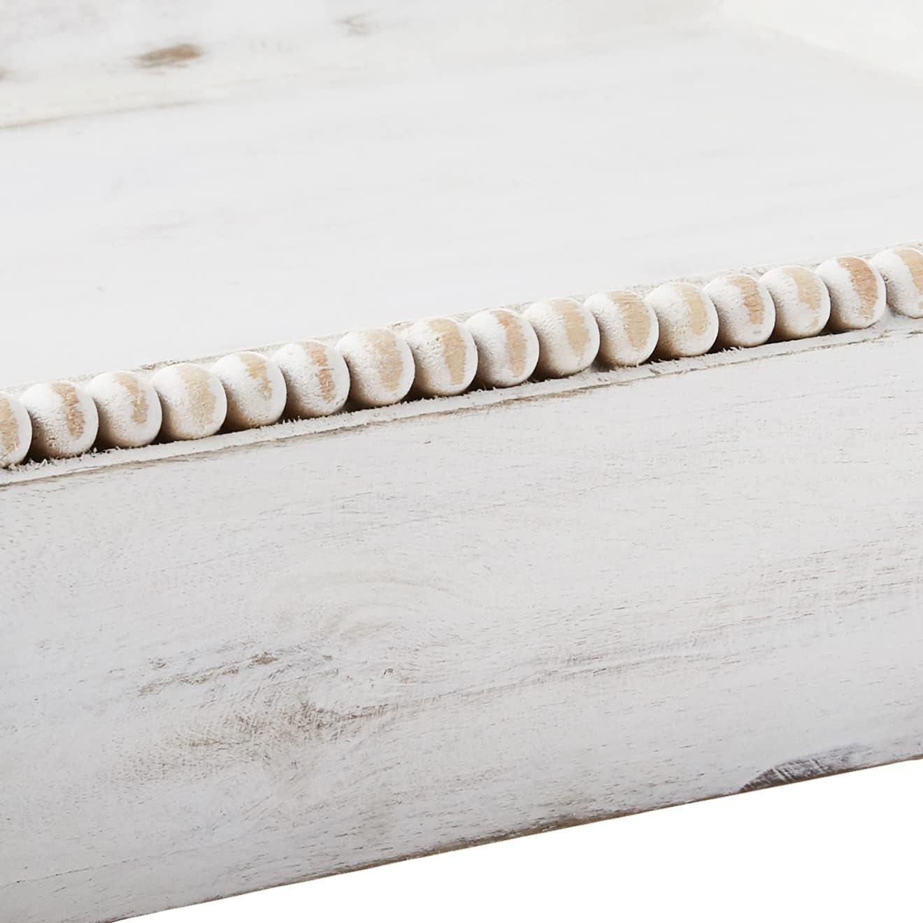 imageWhite Washed Beaded Tray