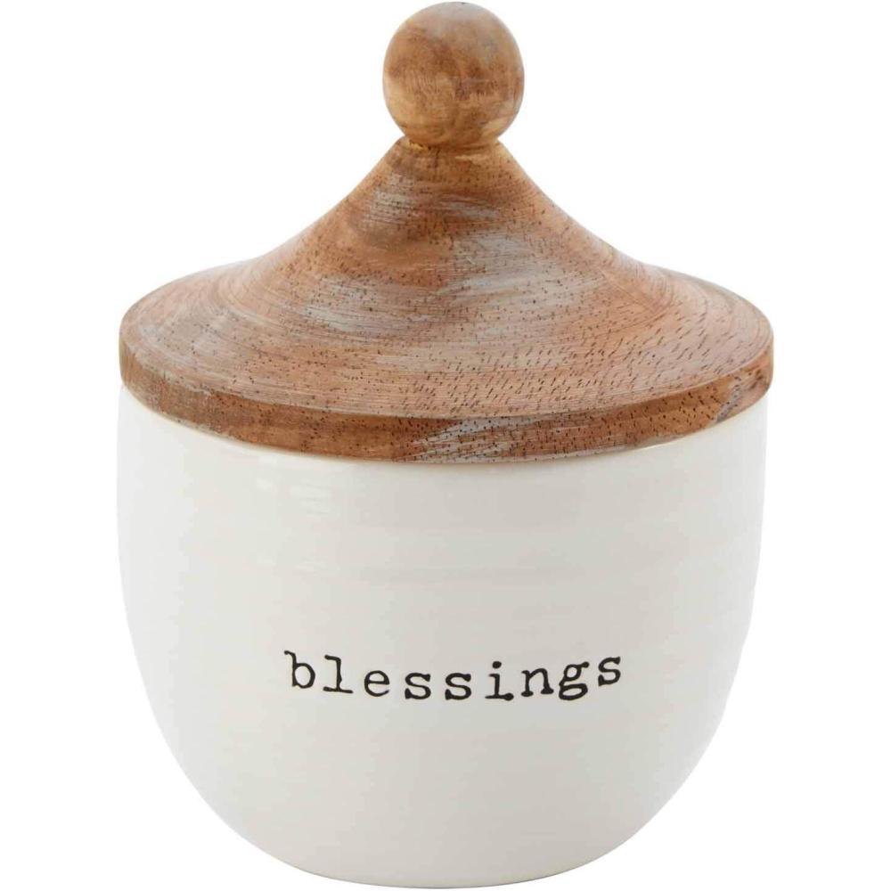 imageMud Pie Blessings JAR White jar 6quotquot x 4 12quotquot Dia  Slip 2 14quotquot x 2 12quotquotquotjar 6 x 4 12 dia  slip 2 14 x 2 12