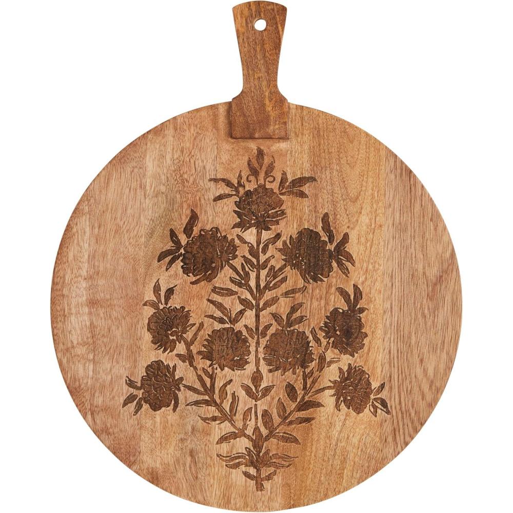 imageMud Pie Block Print Circle Board 18 12quot x 15quot