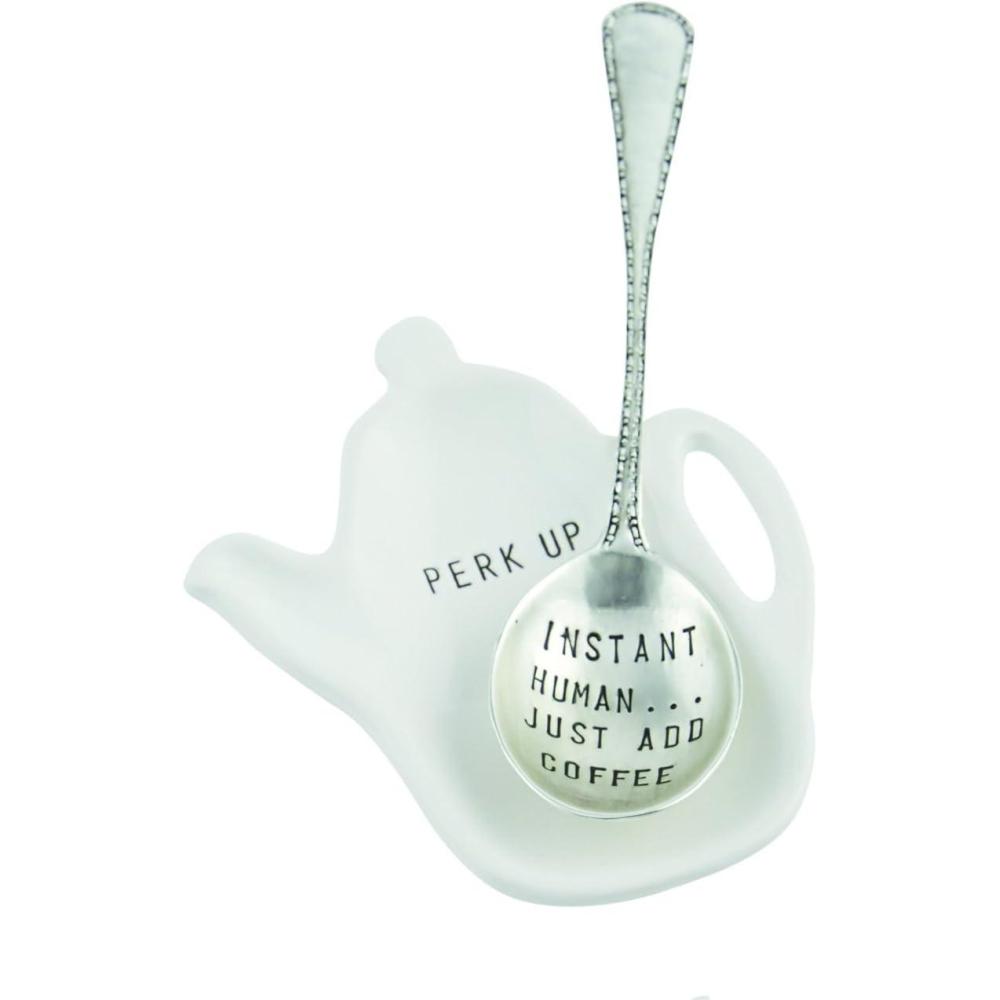 imageMud Pie Caffeine Coffee Spoon Rest WhiteInstant