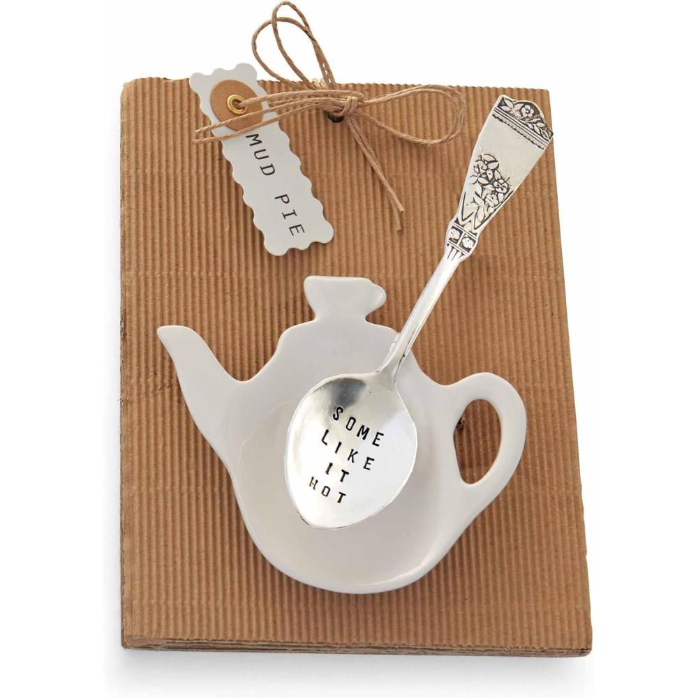 imageMud Pie Caffeine Coffee Spoon Rest WhiteLike It Hot