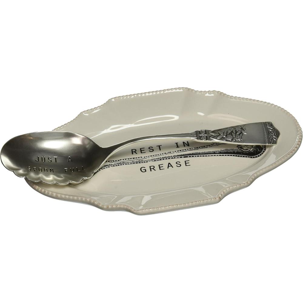 imageMud Pie Caffeine Coffee Spoon Rest WhiteRest in Grease