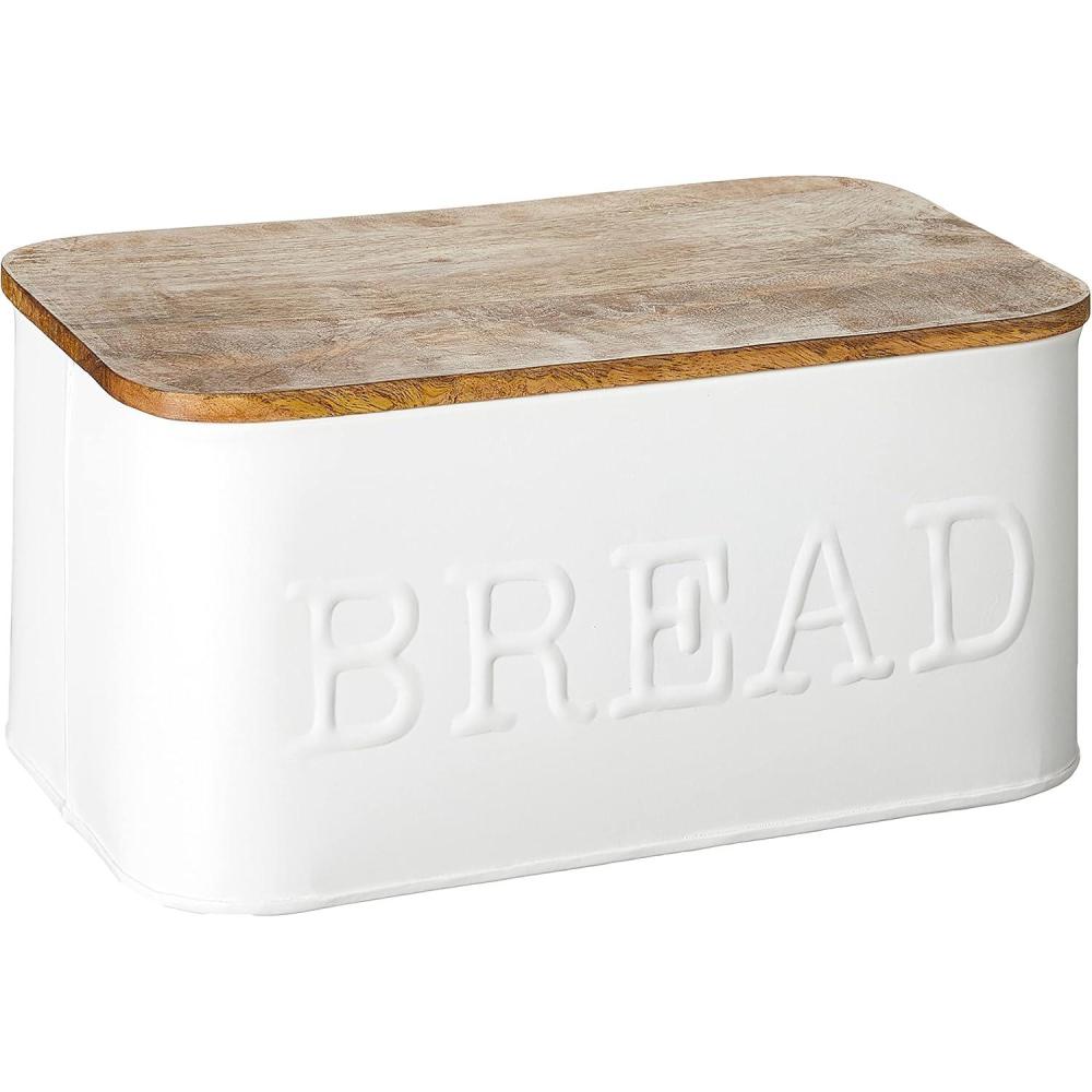 imageMud Pie Circa Bread Box white 5 14quot x 12quot