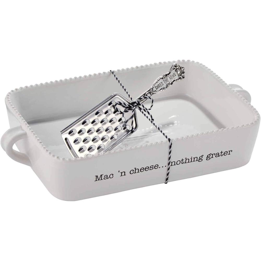 imageMud Pie Macaroni and Cheese Baker and Cheese Grater Serving Set