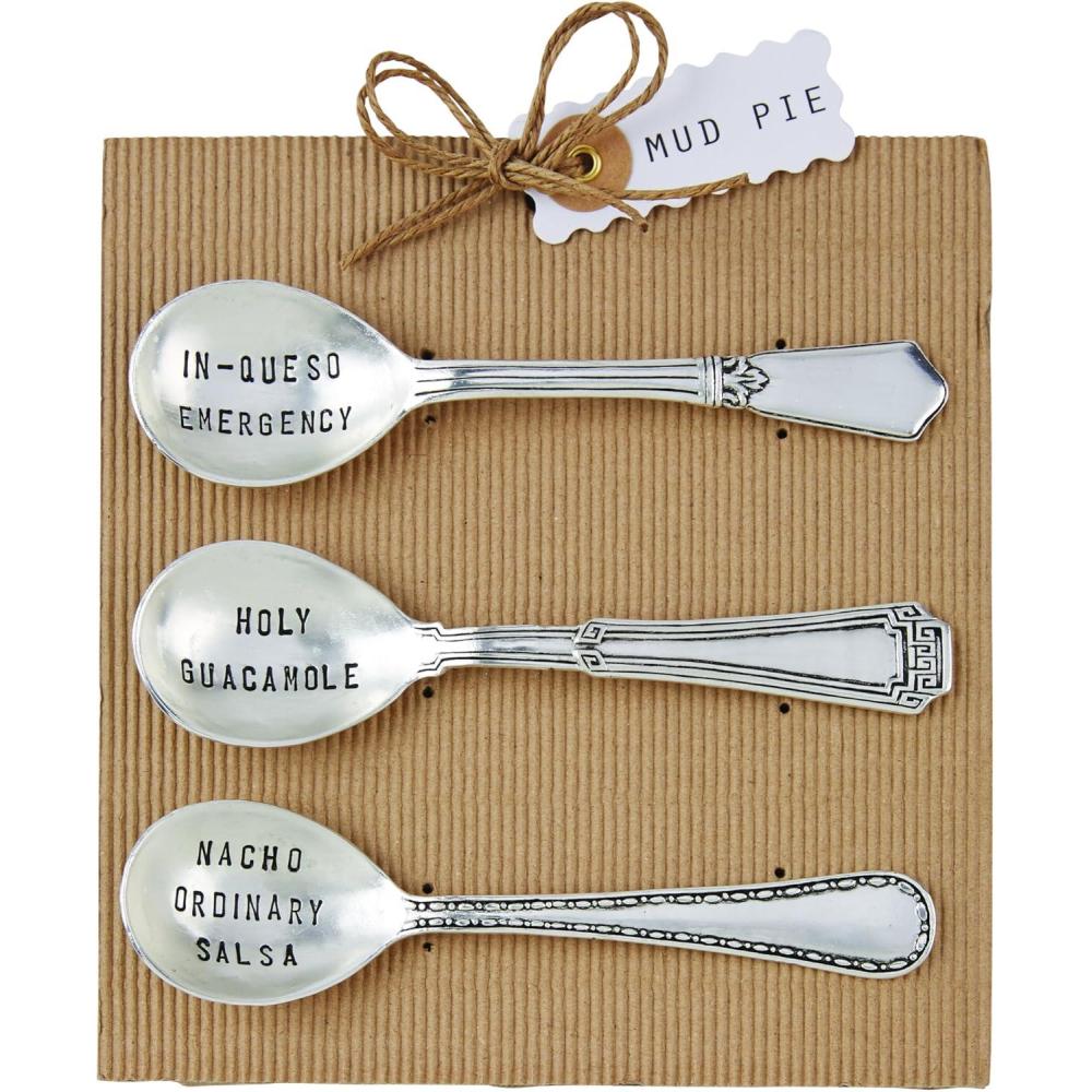 imageMud Pie Silver Circa Salsa Spoon Set 6quot Length