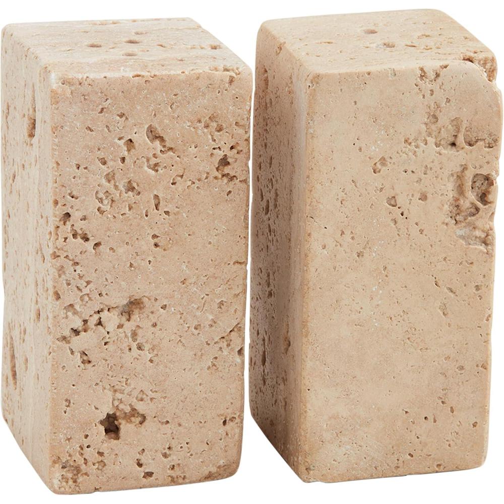 imageMud Pie Travertine Salt and Pepper Set 3 14quot x 1 12quot3 14 x 1 12