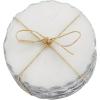 Mud Pie Foiled Marble Coaster Set, White Silver