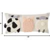 Mud Pie Raised Hook Farm Animal Pillow