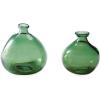 Mud Pie Recycled Green Spanish Rounded Small Glass Vase 7.5″ x 6.5″ Dia