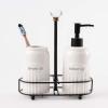 Mud Pie Toothbrush and Soap Knob Caddy Set