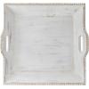 White Washed Beaded Tray