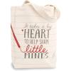 Mud Pie 4035006H Heart Teacher Canvas Tote