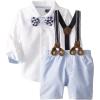 Mud Pie Baby Boys’ Suspender Short Set(Multi)