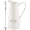 Mud Pie Ceramic Iced Tea Pitcher and Spoon Set