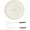 Mud Pie Farmhouse S’Mores Serving Specialty Plate Set, White