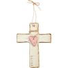 Mud Pie Spring Heart Cross, Faith, 6 1/2′ x 5″