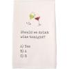 Mud Pie Wine Hand Dish Towel, White
