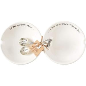 Mud Pie Double Salsa Server Set (Taco Tuesday)(Taco Tuesday)