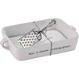 Mud Pie Macaroni and Cheese Baker and Cheese Grater Serving Set