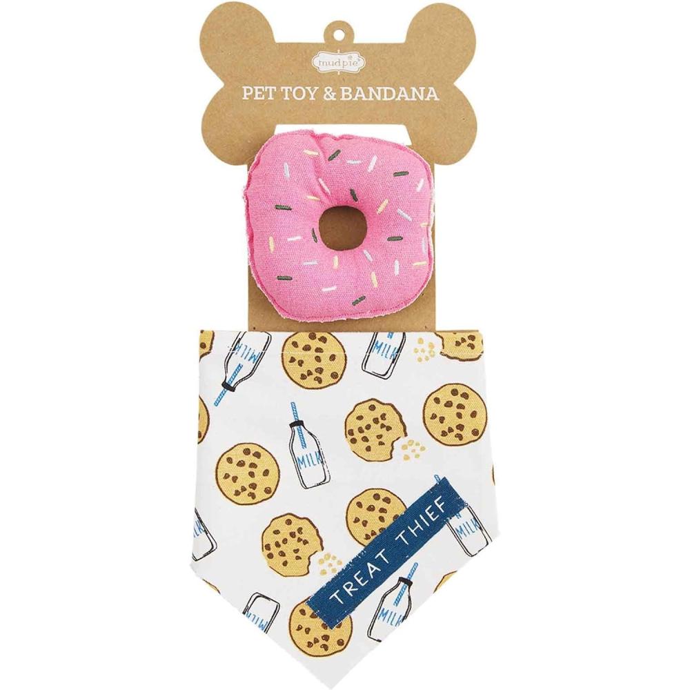 imageMud Pie Dog Toy and Bandana Set Donut