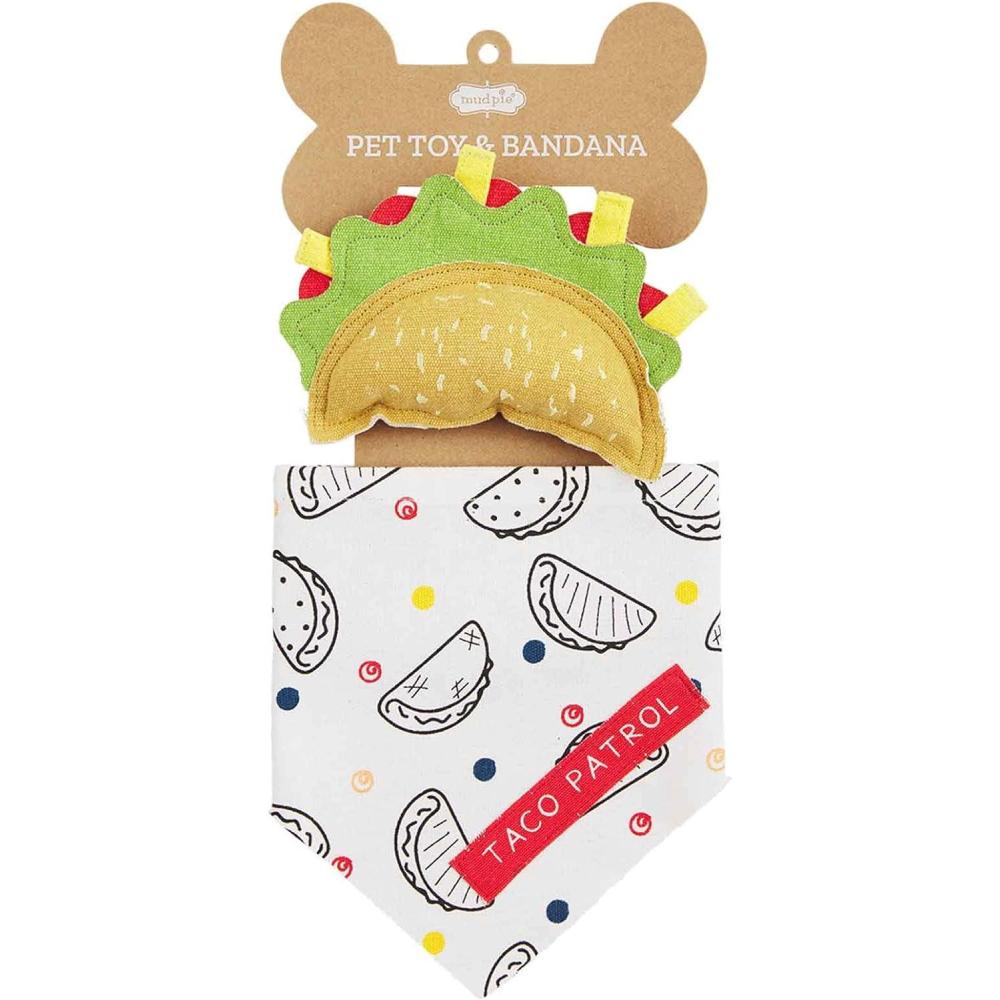 imageMud Pie Dog Toy and Bandana Set Taco
