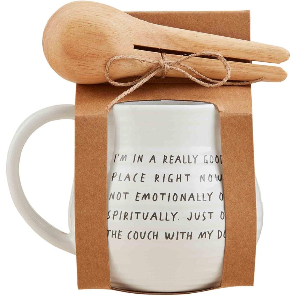 imageMud Pie Good Place Dog Mug Scoop Set mug 12 oz  scoop 5 14quot White