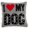 Mud Pie Love Dog Mini Felted Pillow