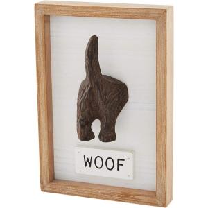 Mud Pie Dog Tail Hook, 8″ x 5 1/2″(Woof)