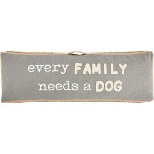 Mud Pie Long Funny Dog Pillows, Every Family(Every Family)