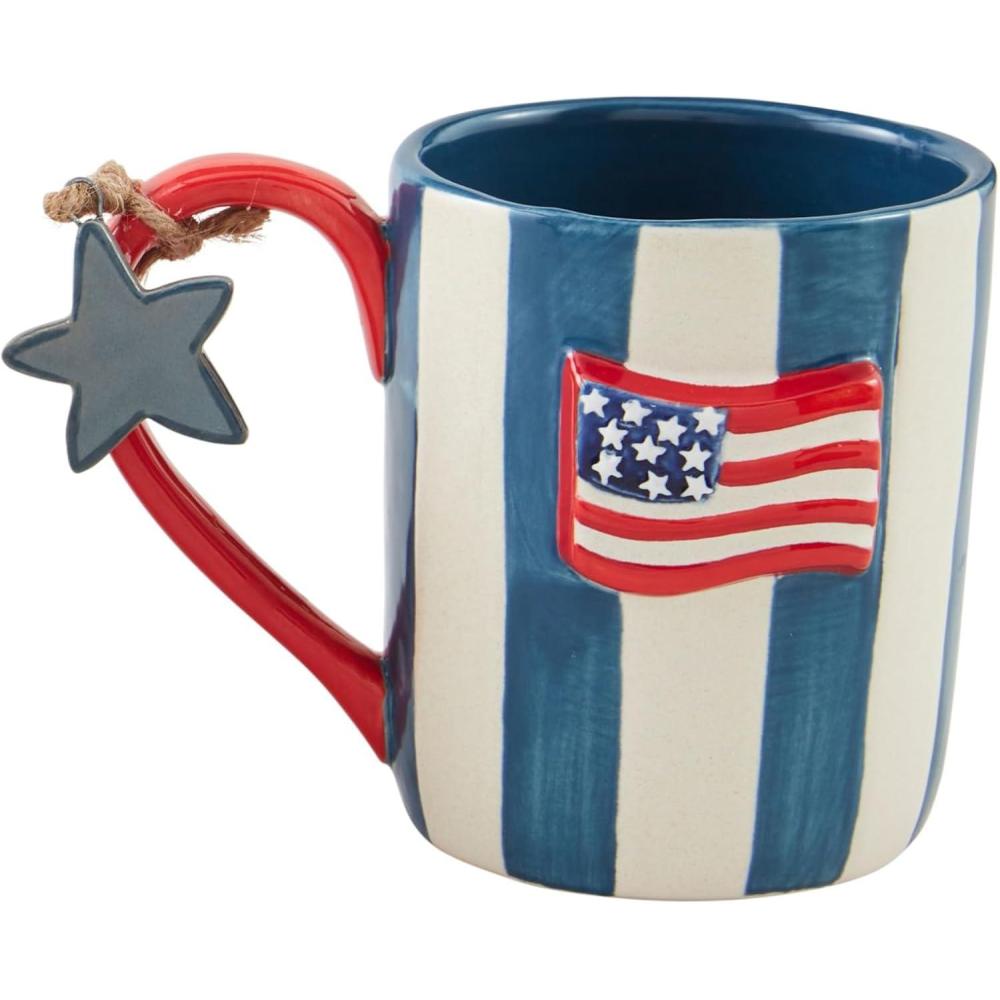 imageMud Pie Americana Mug Set 15 oz Flag