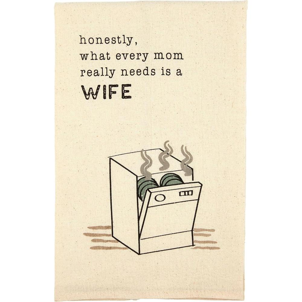 imageMud Pie Funny Mom Towel Wife 8quot x 13quot