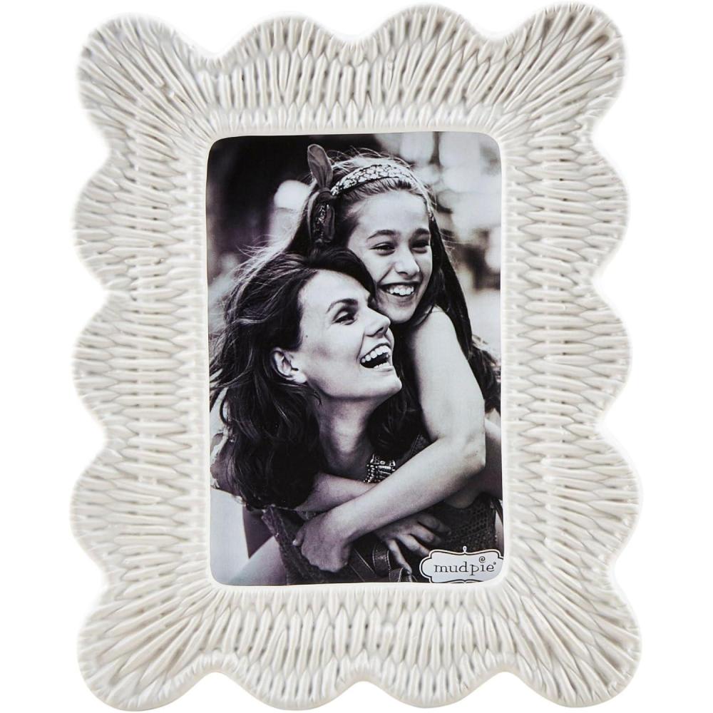 imageMud Pie Woven Ceramic Frame 4X6