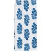 Mud Pie Dianthus Blue Block Towel; 26″ x 16 1/2″