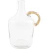 Mud Pie Glass Jug with Wicker Handle, Large, 11.5″ x 8.5″(Small)