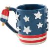 Mud Pie Stars Americana Mug Set; 15 oz