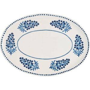 Mud Pie Block Print Platter; 11 3/4″ x 17″
