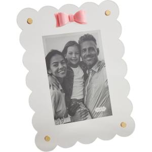 Mud Pie Rectangle Acrylic Bow Frame; 9″ x 7″