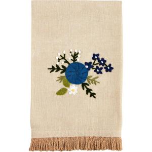 Mud Pie Rose Floral Embroidery Towel; 21″ x 14″