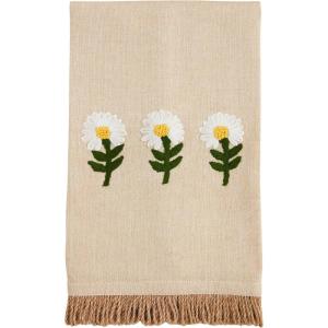 Mud Pie Three Floral Embroidery Towel; 21″ x 14″