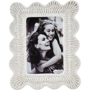 Mud Pie Woven Ceramic Frame; 4X6