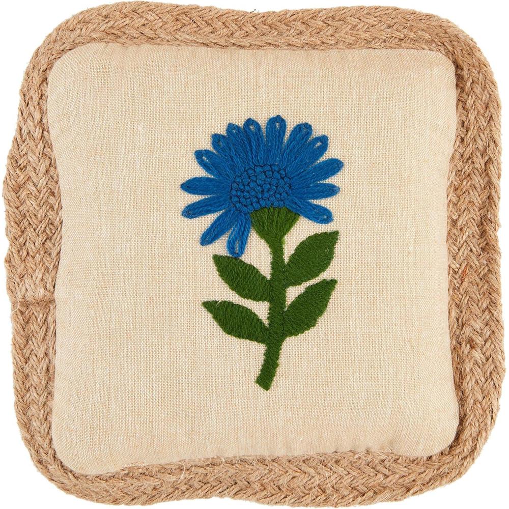 imageMud Pie Single Flower Embroidered Pillow