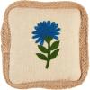 Mud Pie Single Flower Embroidered Pillow