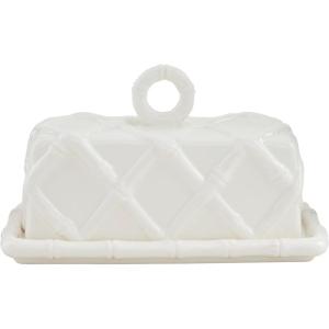 Mud Pie Bamboo Butter Dish; 4 3/4″ x 7″